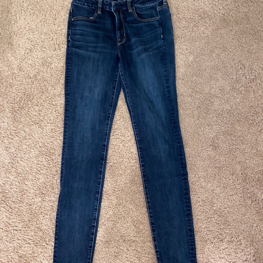 hi-rise dark wash jegging jeans